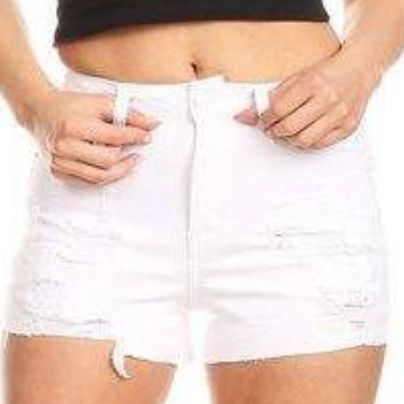 Watch L.A. LS8487 Black Denim Shorts Size S NWT - Picture 12 of 14